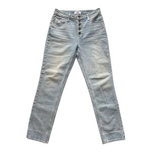 PAIGE Sarah Slim Jeans Womens Size 28 Light Wash Button Fly Cropped Leg